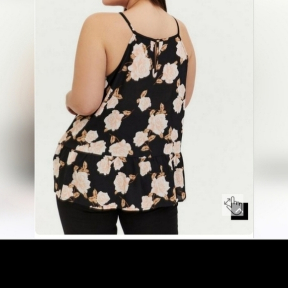 Nwot Torrid 2 Georgette Drop Waist Halter Top - Picture 2 of 6